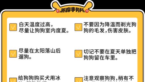宠物夏季防中暑指南（如何让你的宠物在炎热夏季远离中暑？）
