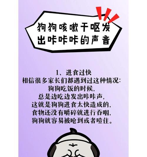 狗狗咳嗽的饮食管理（针对狗狗咳嗽的适宜饭食选择与注意事项）
