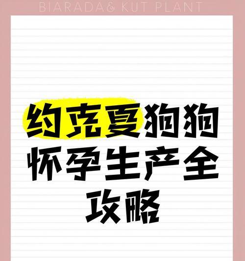狗的妊娠周期及分娩过程（揭秘狗的孕育奇迹，探讨狗妈妈的怀孕和分娩之谜）