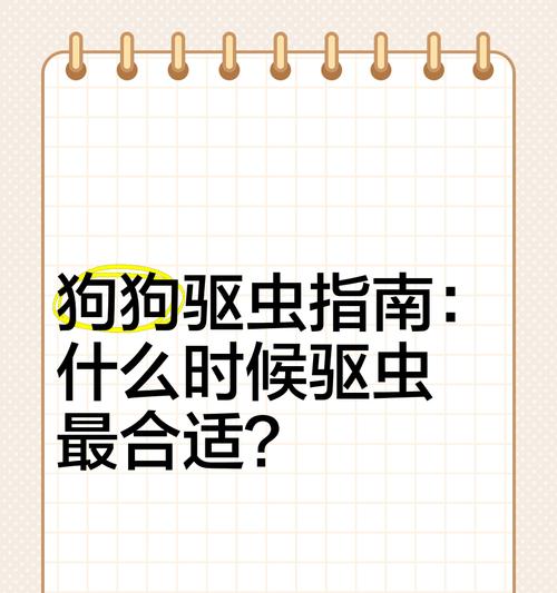 小狗出生后多久可以进行驱虫？（科学指南）