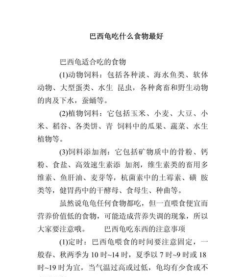 乌龟的饮食选择（乌龟能吃盐吗？以及给乌龟喂食的选择）