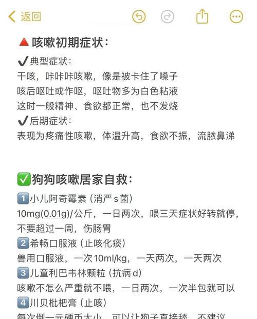 狗狗患上犬窝咳该如何治疗？（了解犬窝咳的症状、预防和治疗方法）