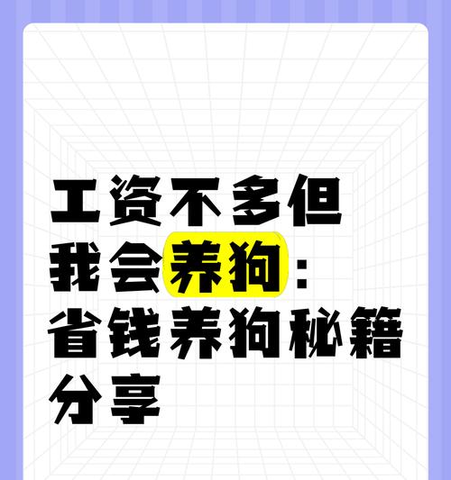 养狗之前，你需要有多少月薪？（找到一个适合养狗的月薪标准，让宠物生活无忧。）