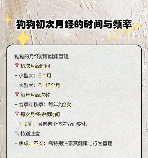 狗狗月经周期的探究（了解狗狗月经周期的重要性及影响因素）